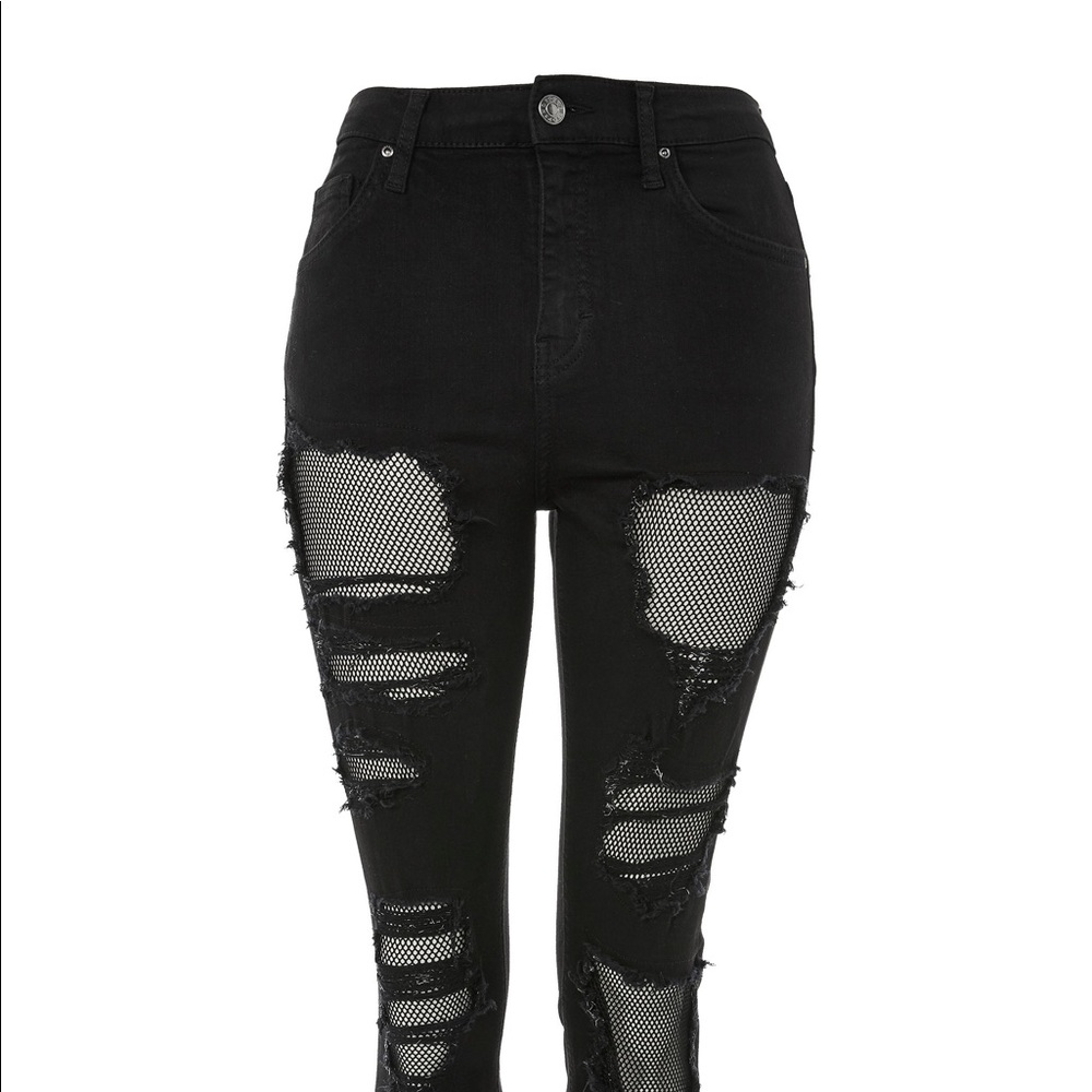 TOPSHOP Black Skinny Jeans Sz 28